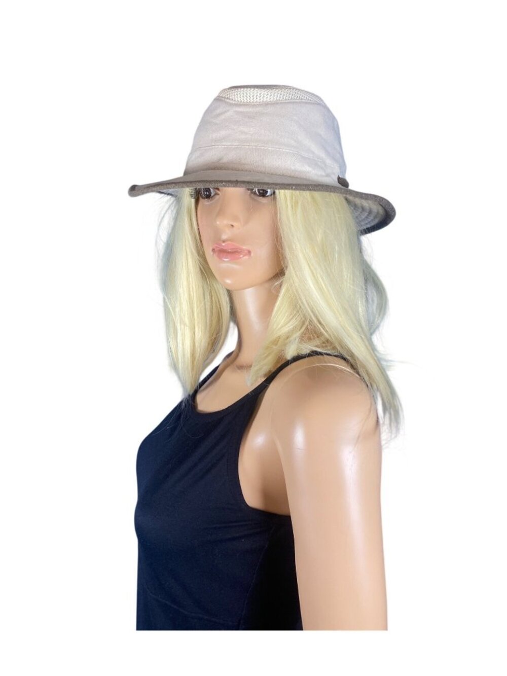 Tilley TMH55 Organic Airflo Sun Hat 7 1/4 Medium Beige Tan Trim 58CM